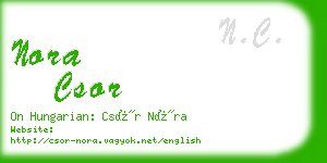 nora csor business card